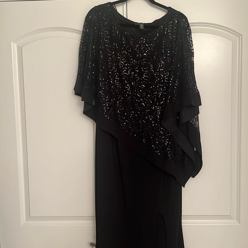 R&M Richard’s black sequin formal size 18